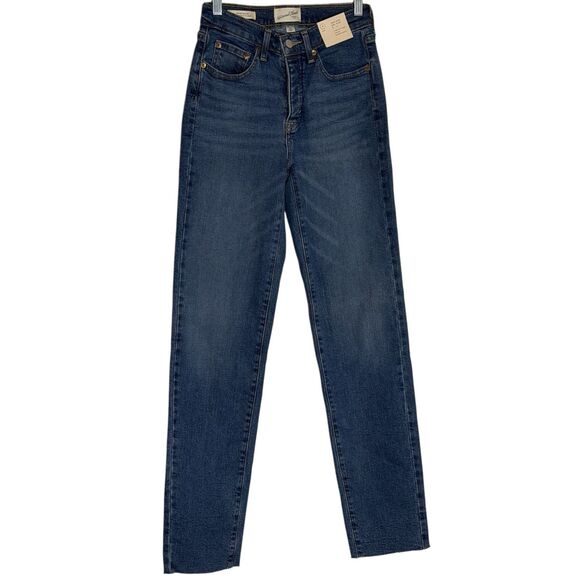 Universal Thread Denim - Universal Thread Mid Rise 80s Slim Button Fly Jeans Denim Pants Blue 4 L NWT